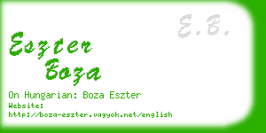 eszter boza business card